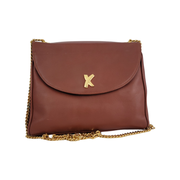 Paloma Picasso Leather Gold Chain Shoulder Bag