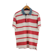 Gap Men Slim Fit Denim Collar Polo Shirt XXL Front View