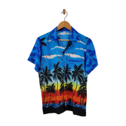 V.H.O. Men's Hawaiian Aloha Shirt - Tropical Sunset Print Size M