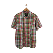 Eddie Bauer Men’s Madras-Style Plaid Short Sleeve Shirt XL Tall