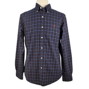 Ralph Lauren Custom Fit Blue Button-Down Plaid Shirt