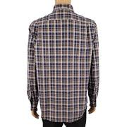 Michael Kors Classic Fit Brown Plaid Shirt