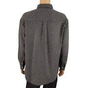 DUCK HEAD Button-down Flannel Shirt XL Black/White Back View