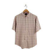 Cremieux 1971 Premium Denim Short Sleeve Plaid Shirt Size XL