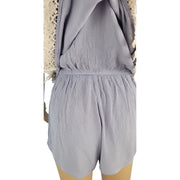 rue 21 Lace Trim Romper Baby Blue Small