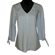 Jones New York Gingham Blouse Sz S