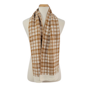Timberland Warm Brown Plaid Scarf