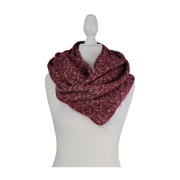 Mixit Infinity Scarf - Marled Burgundy Knit