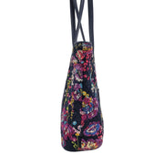 Vera Bradley Midnight Wildflowers Small Trimmed Vera Tote Bag