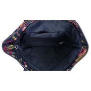 Vera Bradley Midnight Wildflowers Small Trimmed Vera Tote Bag