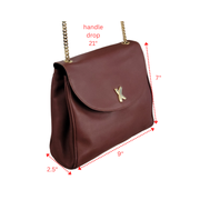 Paloma Picasso Leather Gold Chain Shoulder Bag