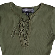 Almost Famous Lace Up Sweater Dress