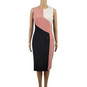 White House Black Market Sleeveless Colorblock Dress Sz 2