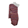 SHEIN One-Shoulder Ruched Printed Mini Dress Size M