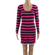 Derek Heart Striped Sweater Dress