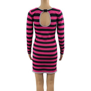 Derek Heart Striped Sweater Dress