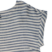 Tahari Linen Shift Striped Dress