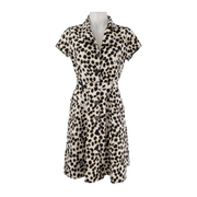 Mlle Gabrielle Abstract Polka Dot Short Sleeve Shirt Dress Size M