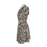 Mlle Gabrielle Abstract Polka Dot Short Sleeve Shirt Dress Size M
