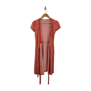 Boden Wrap Dress - Red Leaf Print Size 6