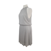 White House Black Market Metallic Halter Dress Size L - NEW