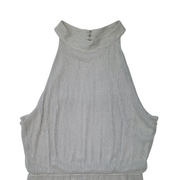 White House Black Market Metallic Halter Dress Size L - NEW