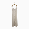 New York & Company Stretch Ruffle Front Sleeveless Maxi Dress – White – Size S