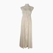 New York & Company Stretch Ruffle Front Sleeveless Maxi Dress – White – Size S