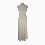 New York & Company Stretch Ruffle Front Sleeveless Maxi Dress – White – Size S