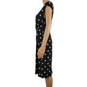 Ralph Lauren Sheath Polka Dot Cap Sleeve Dress Size 10 Side View