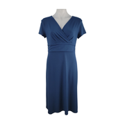 Talbots Faux Wrap Jersey Midi Dress Size M Petite