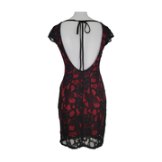 Rinascimento Black Floral Lace Overlay Dress Size S - NEW