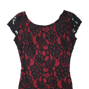 Rinascimento Black Floral Lace Overlay Dress Size S - NEW