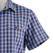 Banana Republic Short Sleeve Three-Tone Check Pattern Shirt
