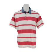 Gap Men Slim Fit Denim Collar Polo Shirt XXL Front View