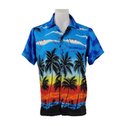 V.H.O. Men's Hawaiian Aloha Shirt - Tropical Sunset Print Size M