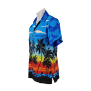 V.H.O. Men's Hawaiian Aloha Shirt - Tropical Sunset Print Size M