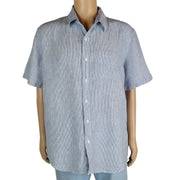LL Bean Microstripe Slightly Fitted Linen Shirt