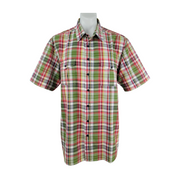 Eddie Bauer Men’s Madras-Style Plaid Short Sleeve Shirt XL Tall