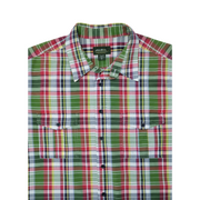 Eddie Bauer Men’s Madras-Style Plaid Short Sleeve Shirt XL Tall