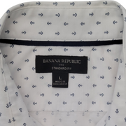 Banana Republic Men's Short Sleeve Slub Standard Fit Shirt Size L