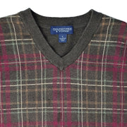 Roundtree & Yorke Plaid Brown Vest