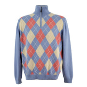 Brooks Brothers Half Zip Supima Cotton Argyle Sweater