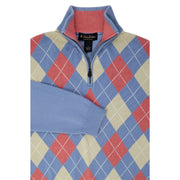 Brooks Brothers Half Zip Supima Cotton Argyle Sweater