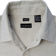 George Men's Sueded Button-Up Shirt Size M