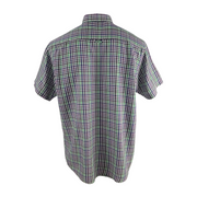 Haggar Clothing Short Sleeve Plaid Shirt Size L