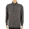 DUCK HEAD Button-down Flannel Shirt XL Black/White Front View 