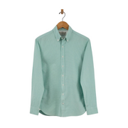 Mango Man Men's Seersucker Cotton Shirt Slim Fit Size S. Front view on a hanger