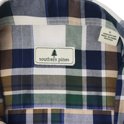 Southern Pines Men’s Plaid Button-Down Shirt Size L