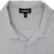 Express Men's Textured Knit Johnny Collar Polo Shirt Size L